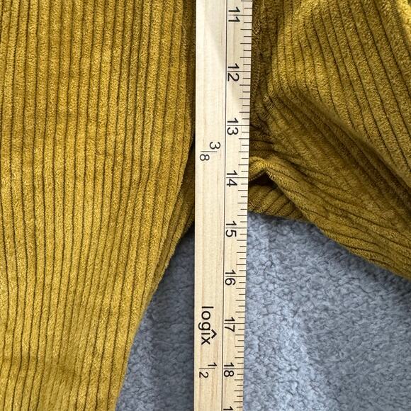 Zara Pants Mens 32 Mustard Yellow Corduroy Cargo Slim Fit Workwear Cotton Blend - Picture 11 of 13